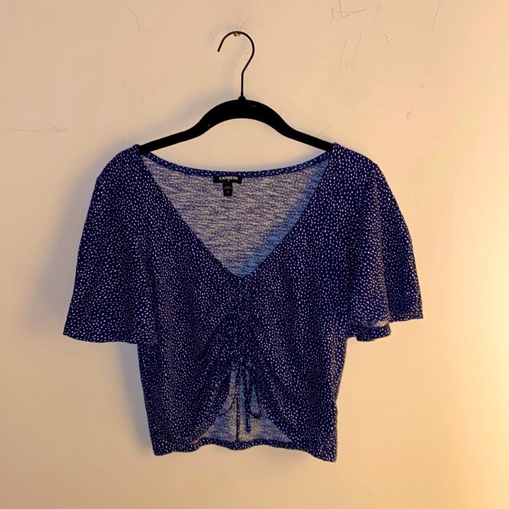 Cropped polka dot top